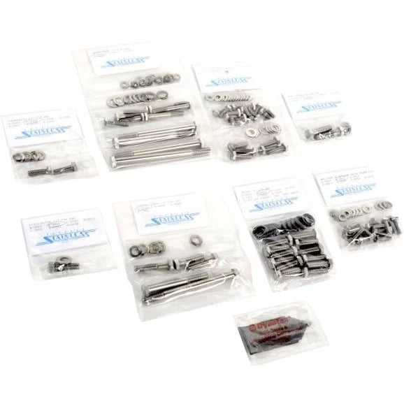 Totally Stainless 6 3412 Steel Hex Head Engine Bolt Kit for 72 81 Jeep CJ with 304 AMC V8 Engine & Metal Valve Covers