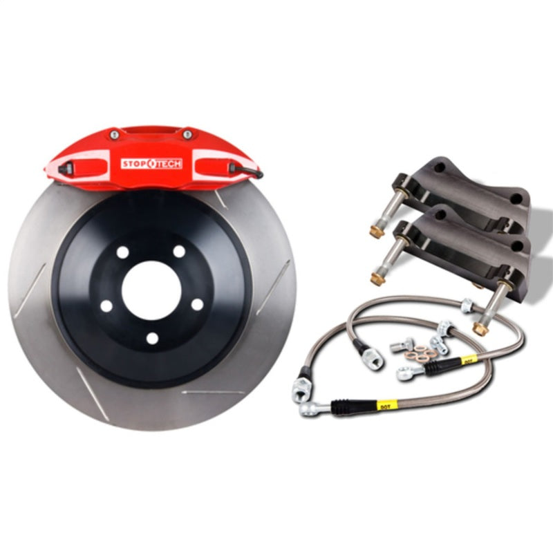 StopTech 09 16 Dodge Challenger Rear BBK w/Yellow ST 40 Calipers Drilled 350x28 Rotors