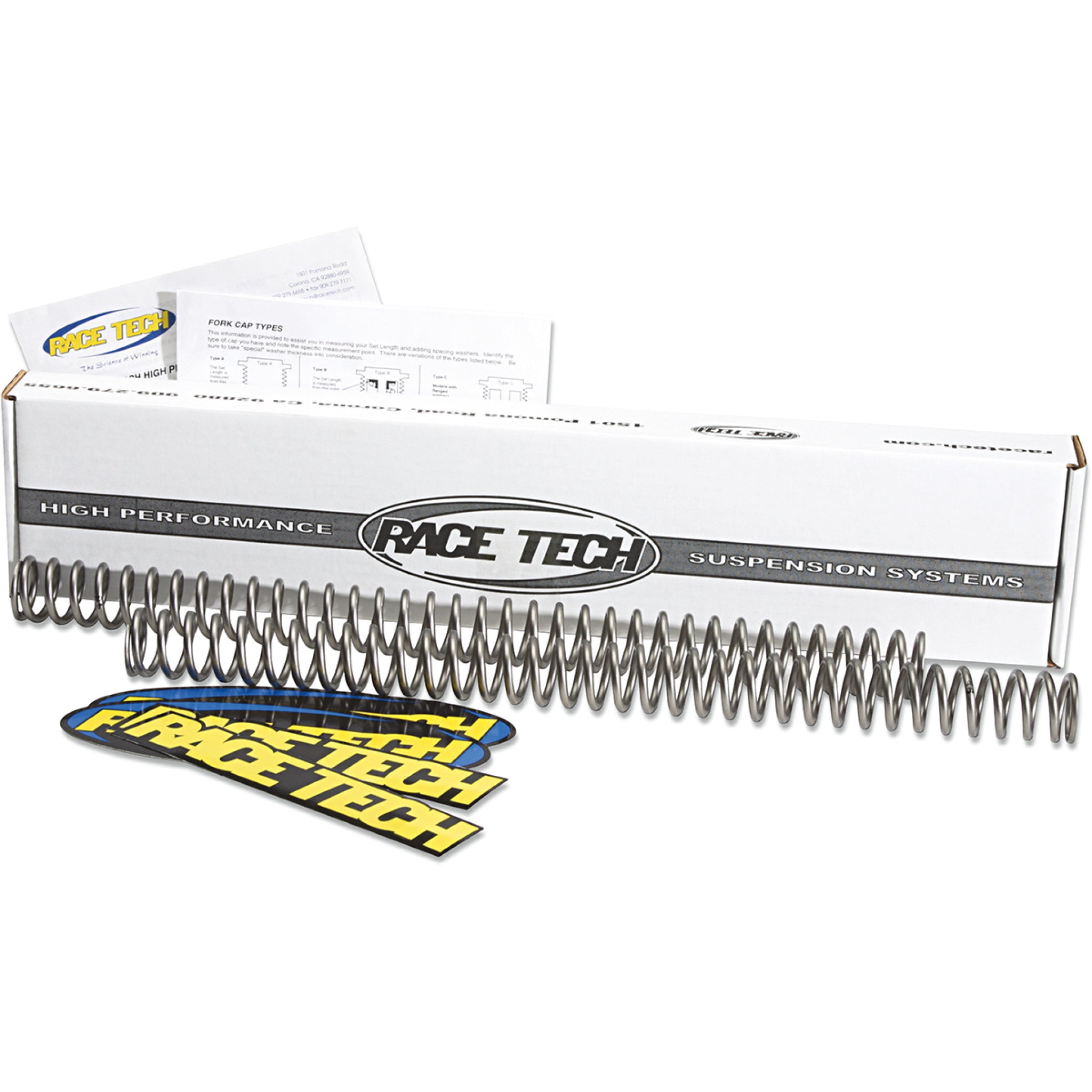 RACE TECH FRSPS293880 FRSP S2938080 Fork Springs — 44.80 lb/in Fork Springs   0.80 kg/mm