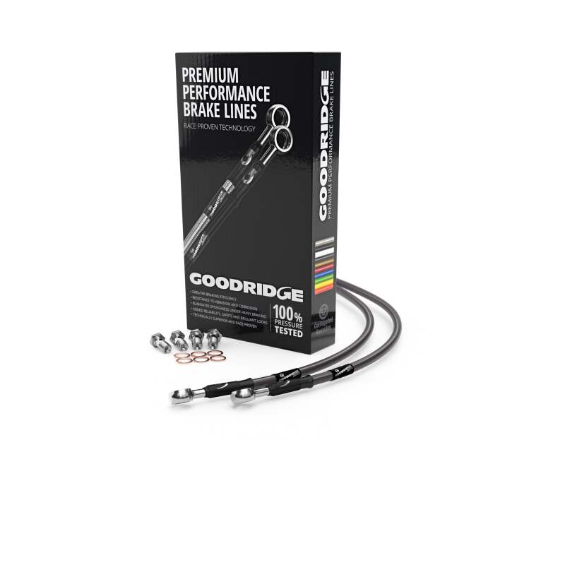 Goodridge 75 76 Kawasaki Z1B Carbon Rear SS Brake Lines