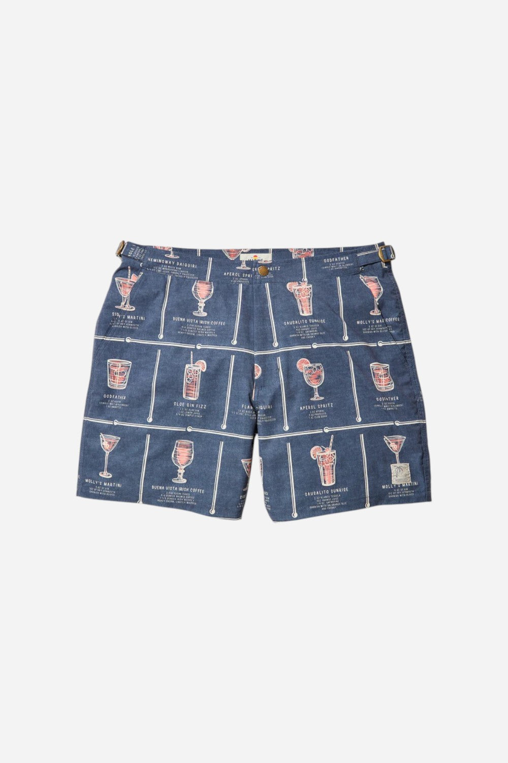 Marine Layer 6" Parker Tailored Trunk in Navy Happy Hour Print