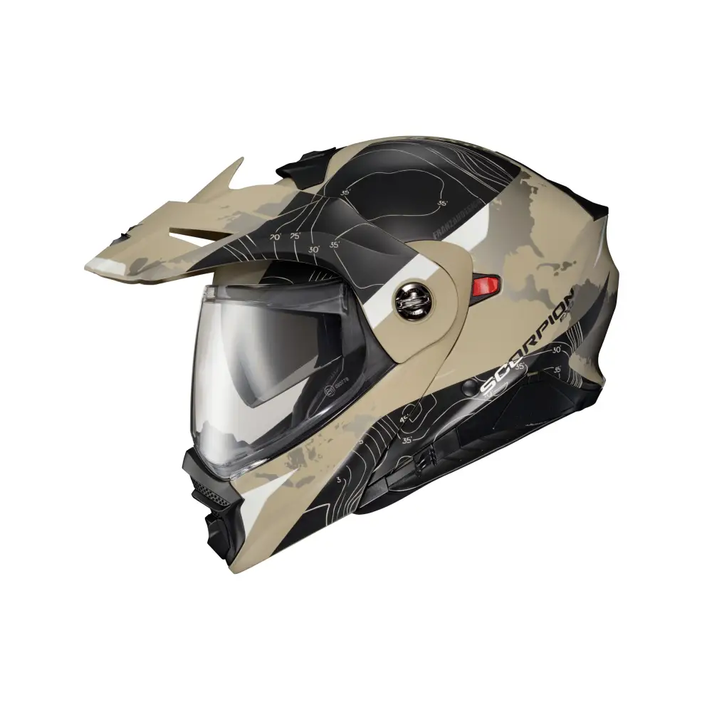 SCORPION EXO Exo At960 Modular Helmet Topographic Sand/Black 2x