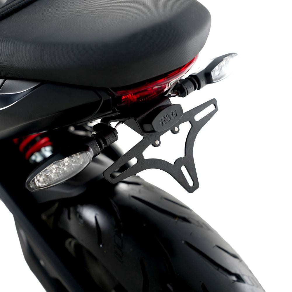 R&G Racing Black Tail Tidy License Plate Holder For 2024 2024 Triumph Daytona 660