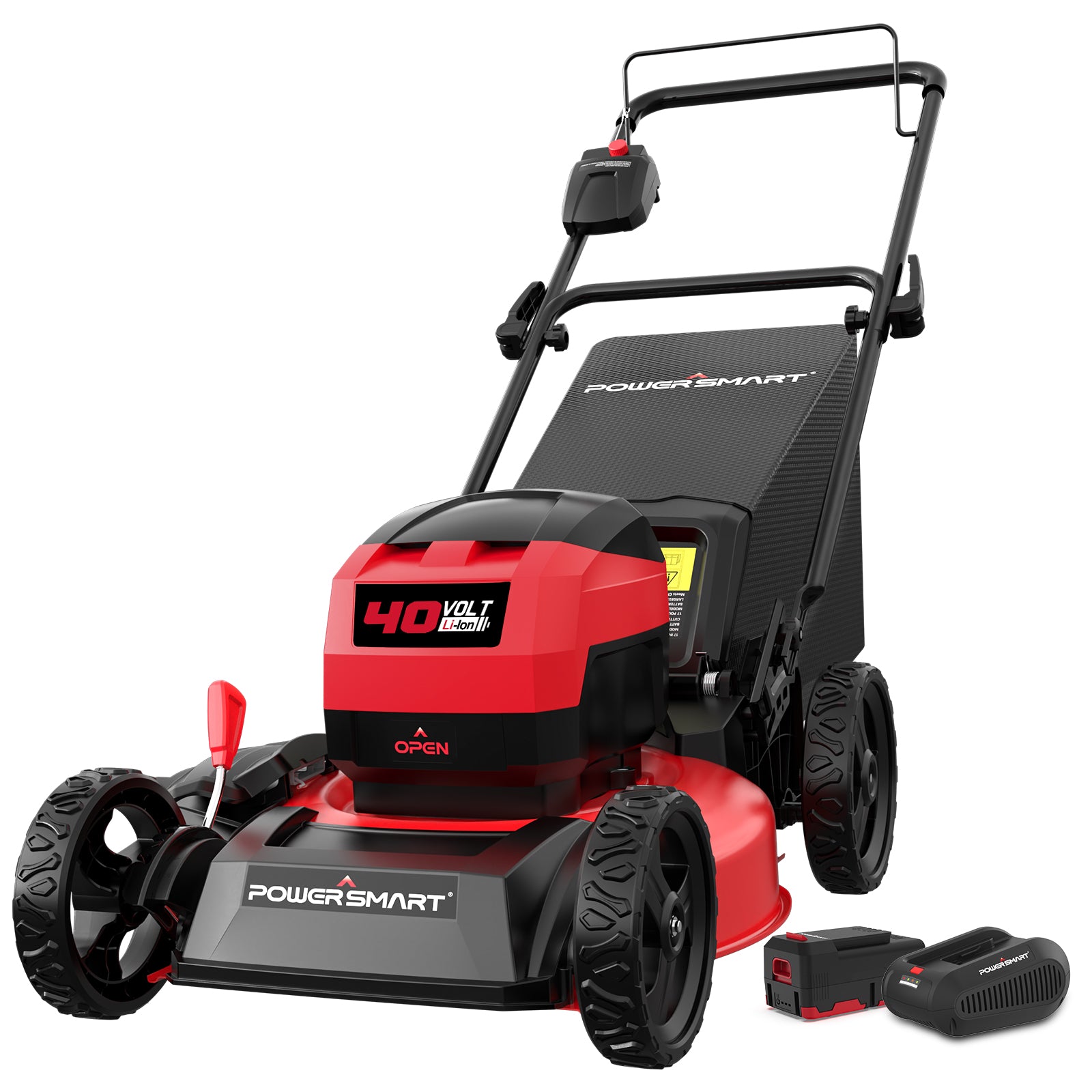 POWERSMART USA 40V 17" Cordless Push Lawn Mower w/ 4.0Ah Battery & Charger MB2418A
