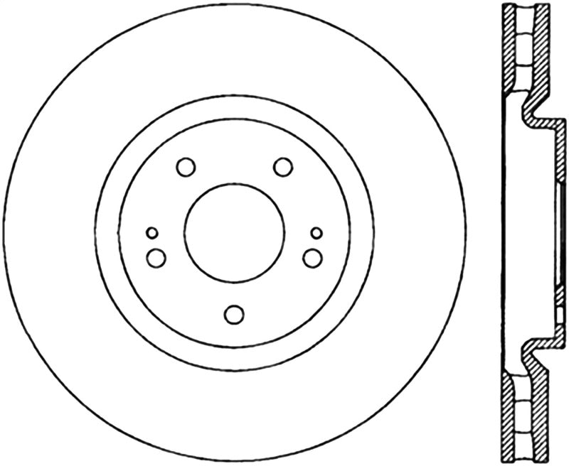 StopTech 03 06 Mitsubishi Lancer Evo AWD Drilled Right Front Rotor
