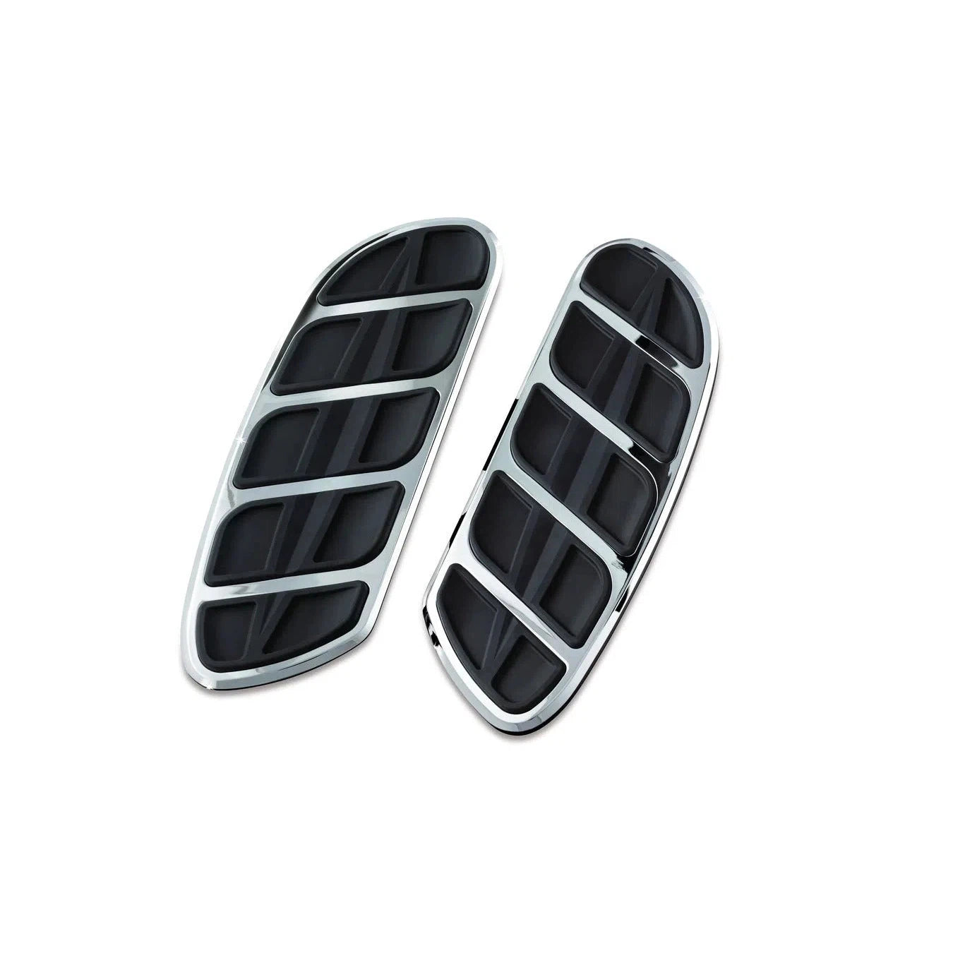 Kuryakyn Kinetic Swept Wing Floorboard Inserts Chrome   4396