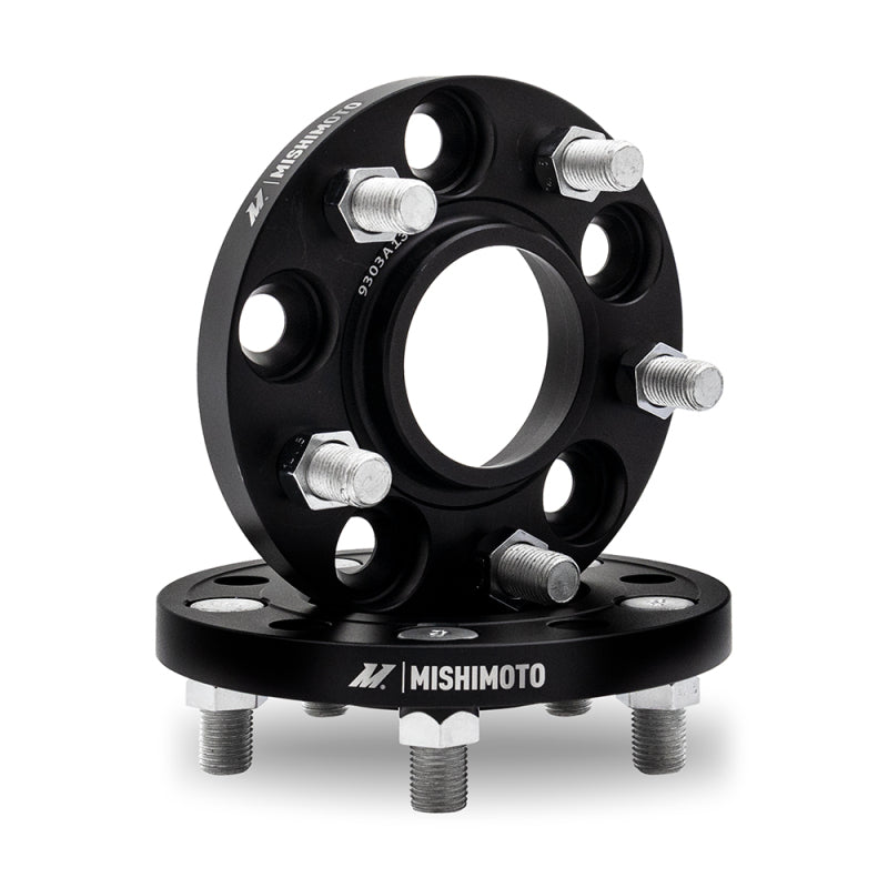 Mishimoto Wheel Spacers   5x108   63.3 Bore   35mm   M12x1.50   Black   MMWS 006 350BK
