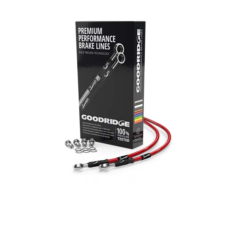 Goodridge 00 03 Triumph TT600 Red Front SS Brake Lines