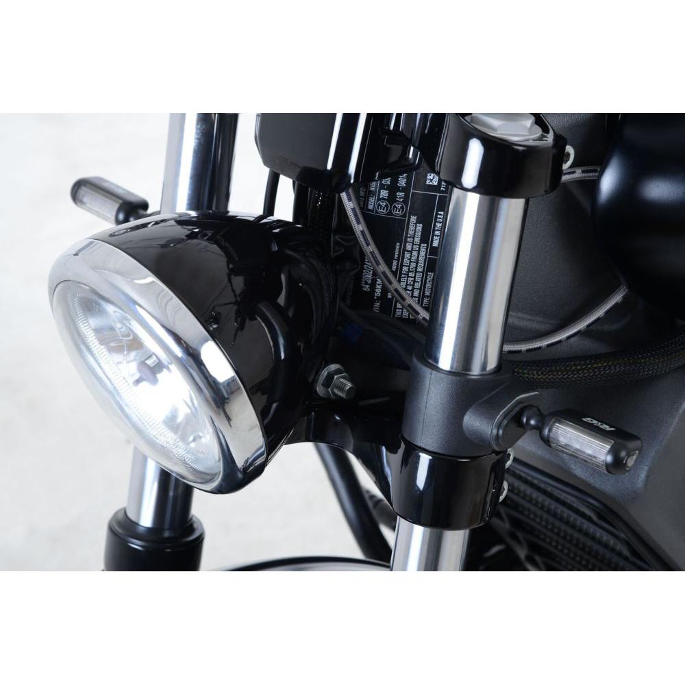 R&G Racing Black Front Indicator Adapter Kit FAP0014BK