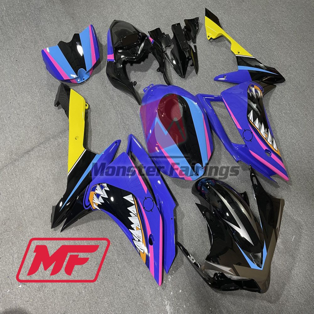 Monster Fairings Full Kit Yamaha R1 07 08 Blue Shark + Windshield + Gas Tank Cover