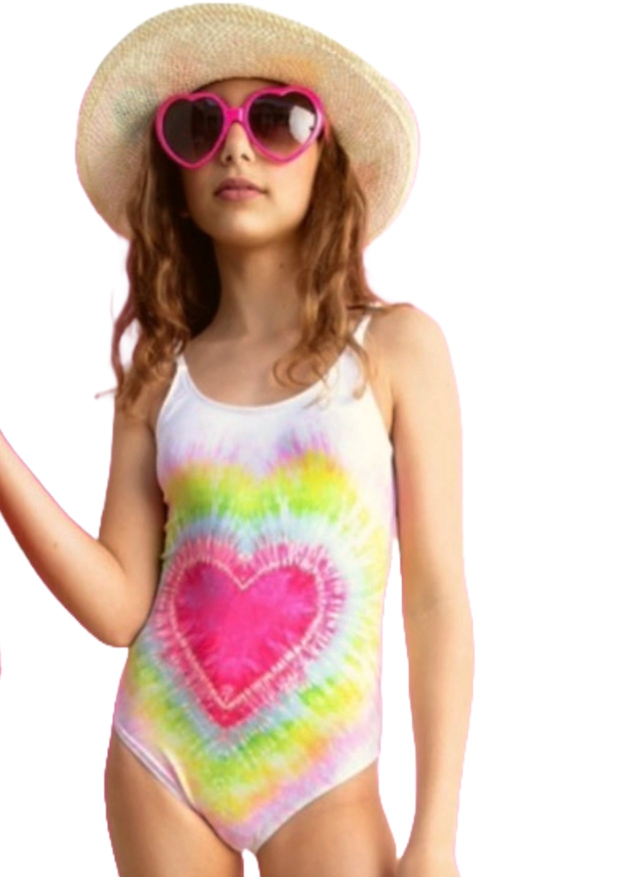 STELLA COVE Tie Dye Heart Swimsuit