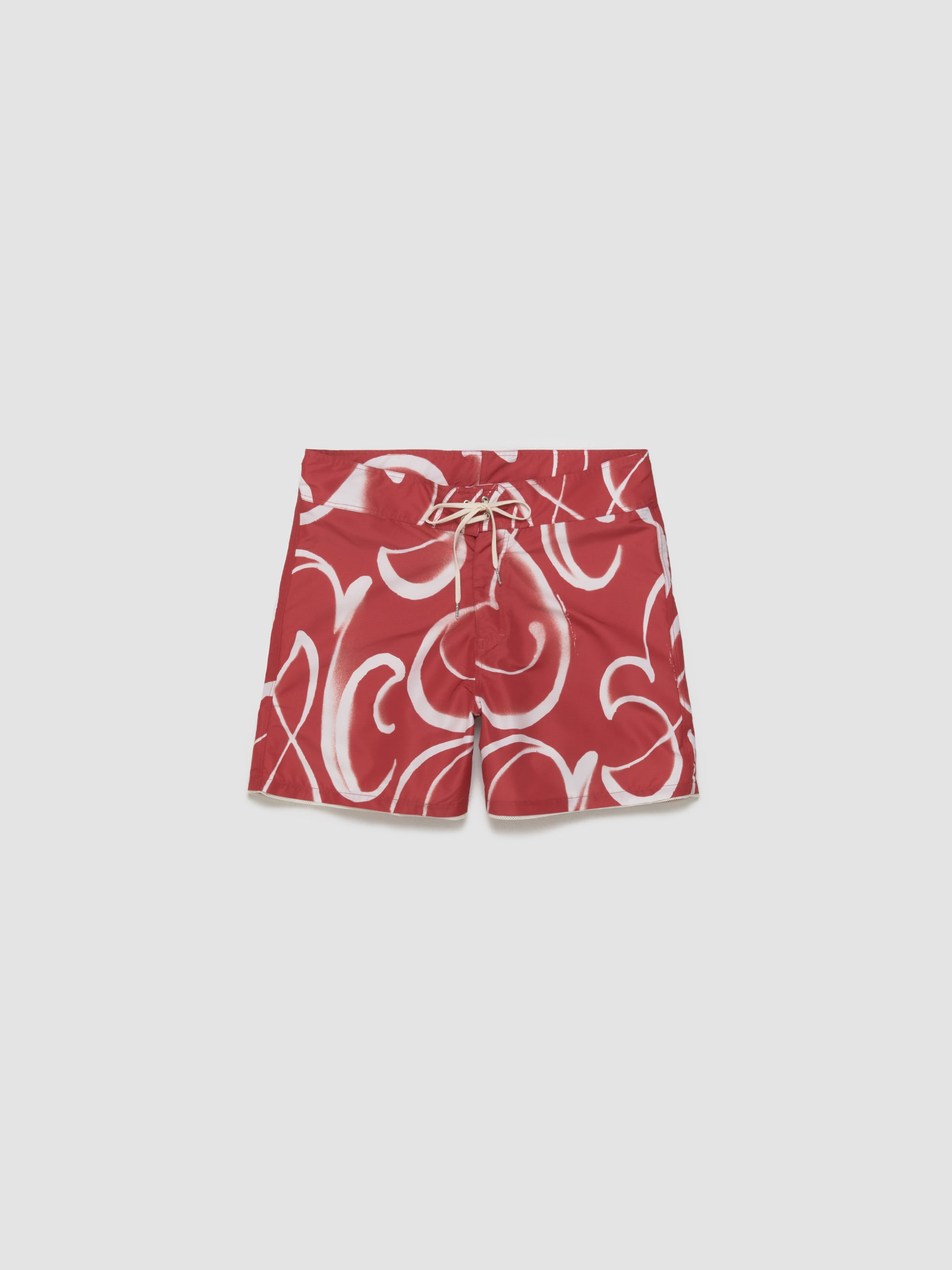 STOCKHOLM SURFBOARD CLUB Bernie Printed Boardshorts in Red Monogram