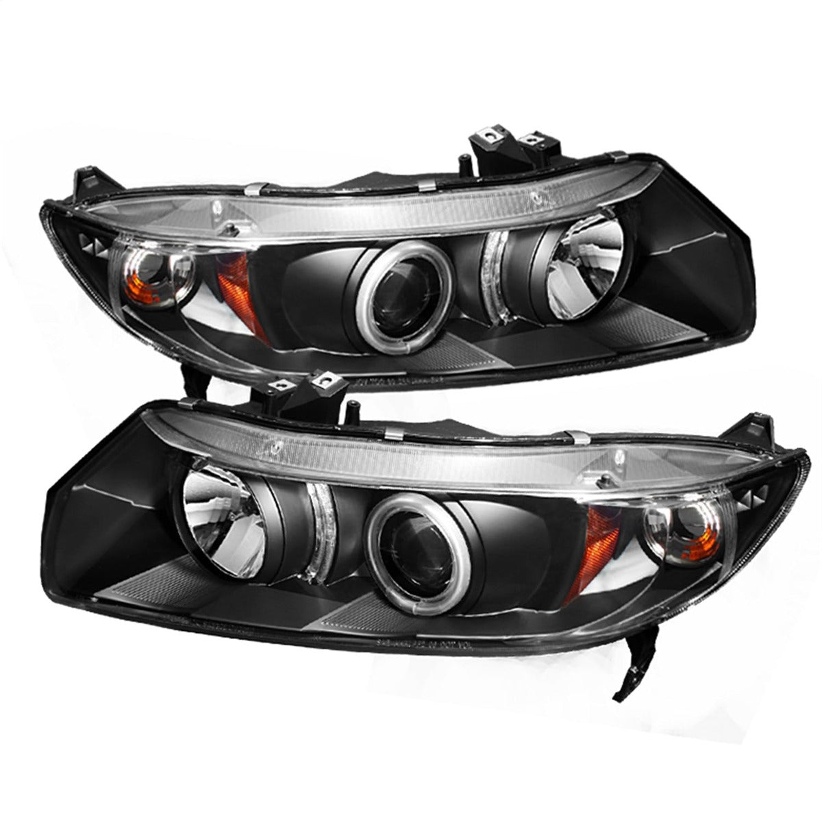 Spyder Auto 5079565 (Spyder) Honda Civic 06 08 2Dr Projector Headlights CCFL Halo Black High H1 (Inc