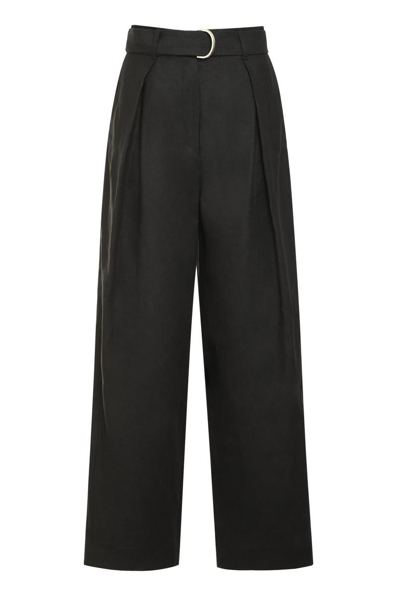 'S Max Mara Jane Linen Wide Leg Trousers