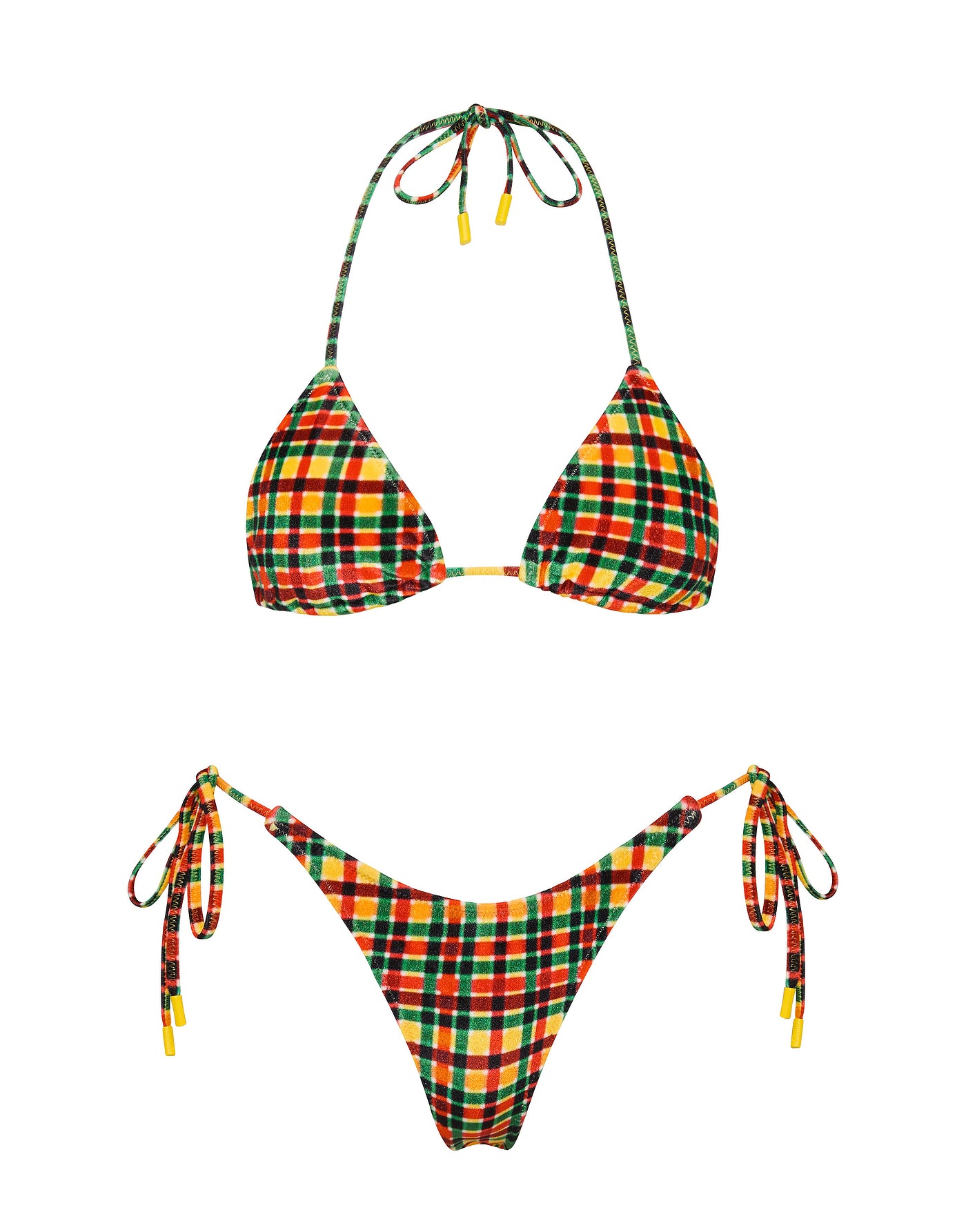 VINCA   NEMONE Velvet Triangle Bikini Set