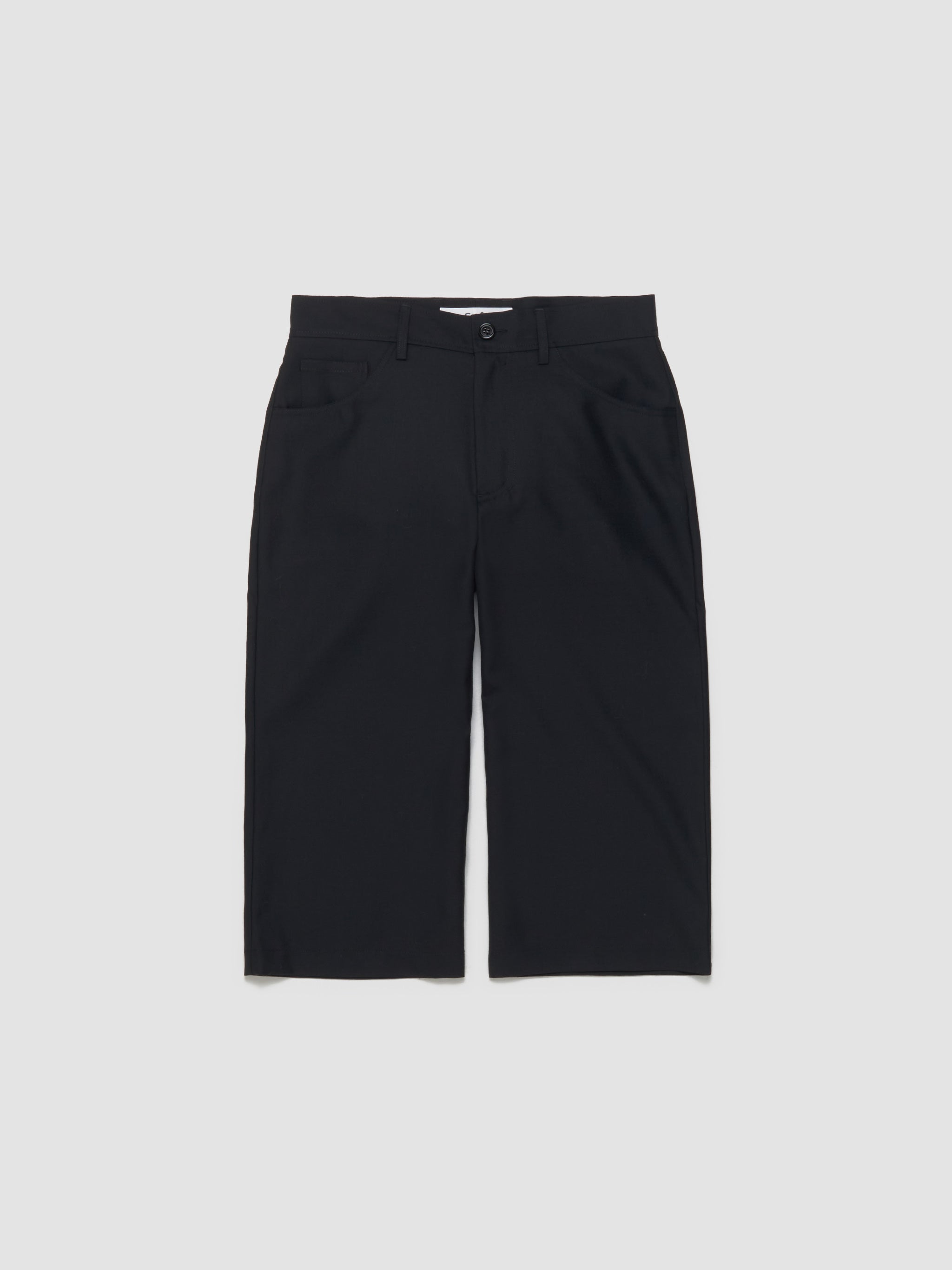 SÉFR Gale Long Shorts in Black Wool