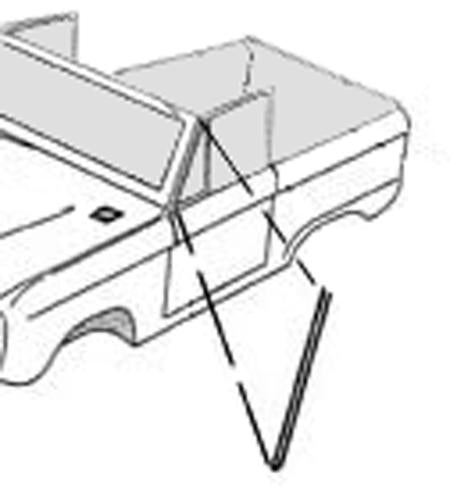 TOMS OFFROAD Upper Door to Windshield Frame Seals, Pair