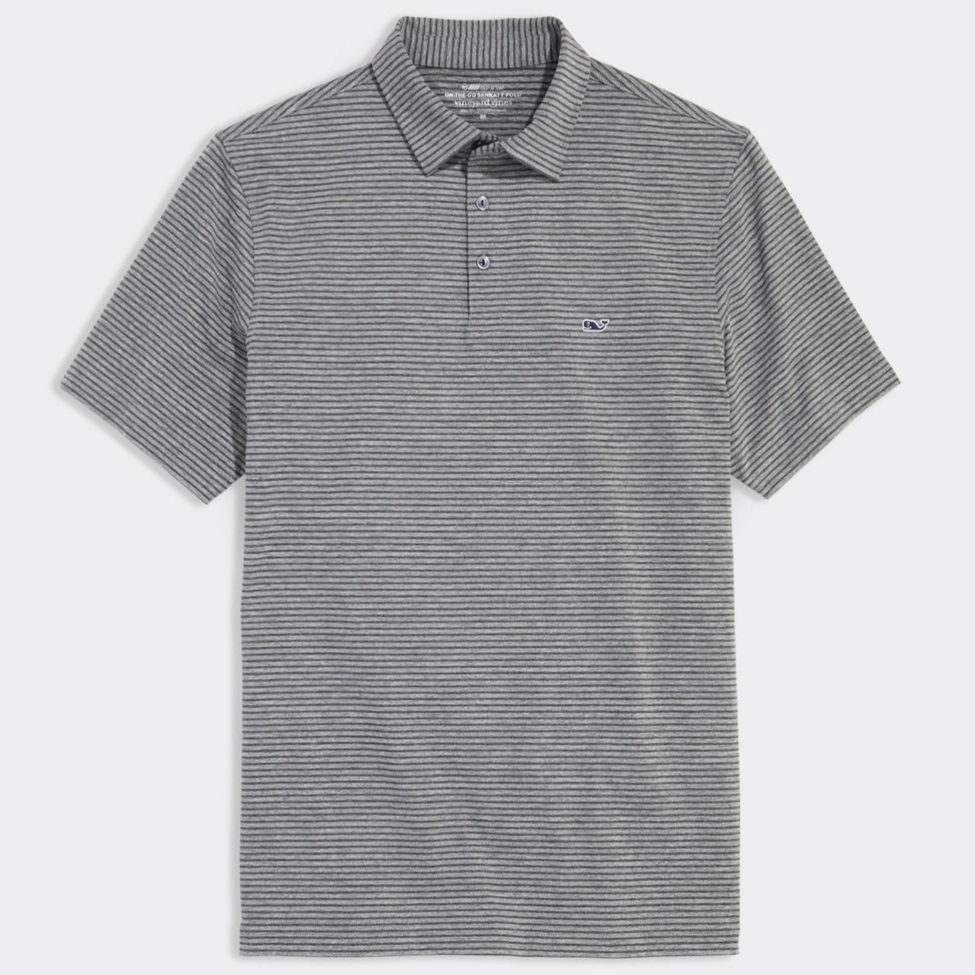 Vineyard Vines Bradley Stripe Sankaty Polo   J Blk Gray Harbor