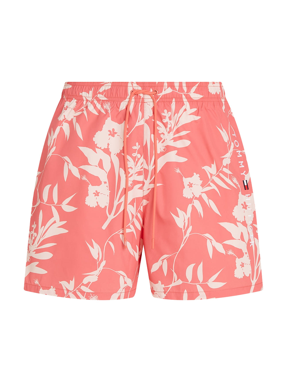 TOMMY HILFIGER Drawstring Floral Tropic Swim Shorts, Pink Poppy