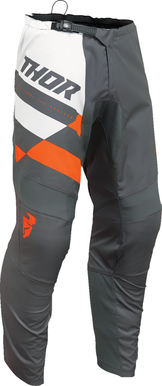 THOR Youth Sector Checker Pants   Charcoal/Orange   24 2903 2430