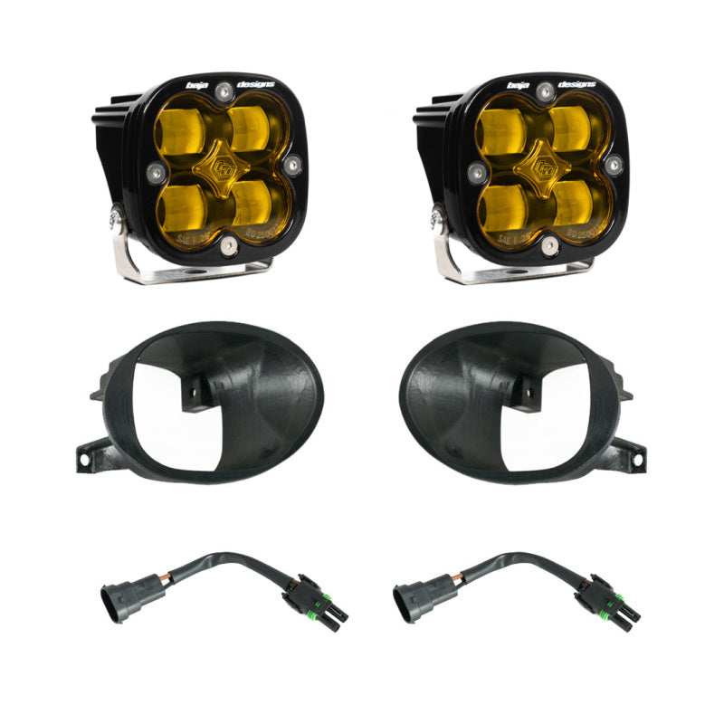 Baja Designs 19 22 Mercedes Benz Sprinter Squadron SAE Fog Pocket Light Kit   Amber