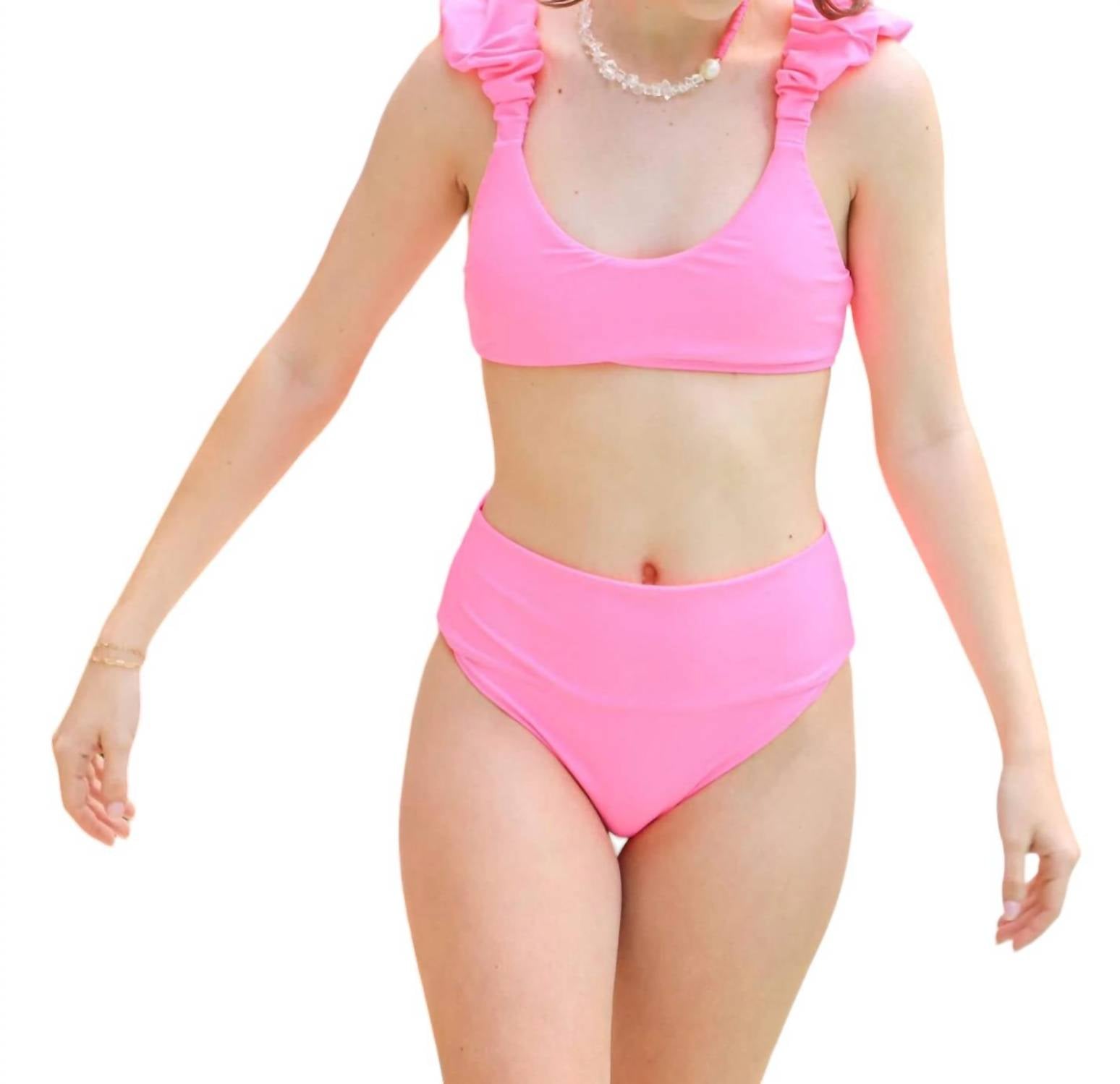 Buddylove   Can't Stop Me High Waisted Bikini Top And Bottom Set