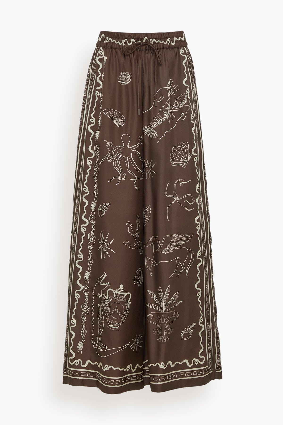 ALEMAIS Sammy Silk Pant in Chocolate