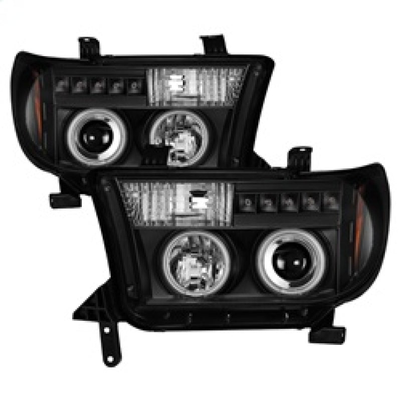Spyder Toyota Tundra 07 13 Projector Headlights CCFL Halo LED Blk PRO YD TTU07 CCFL BK