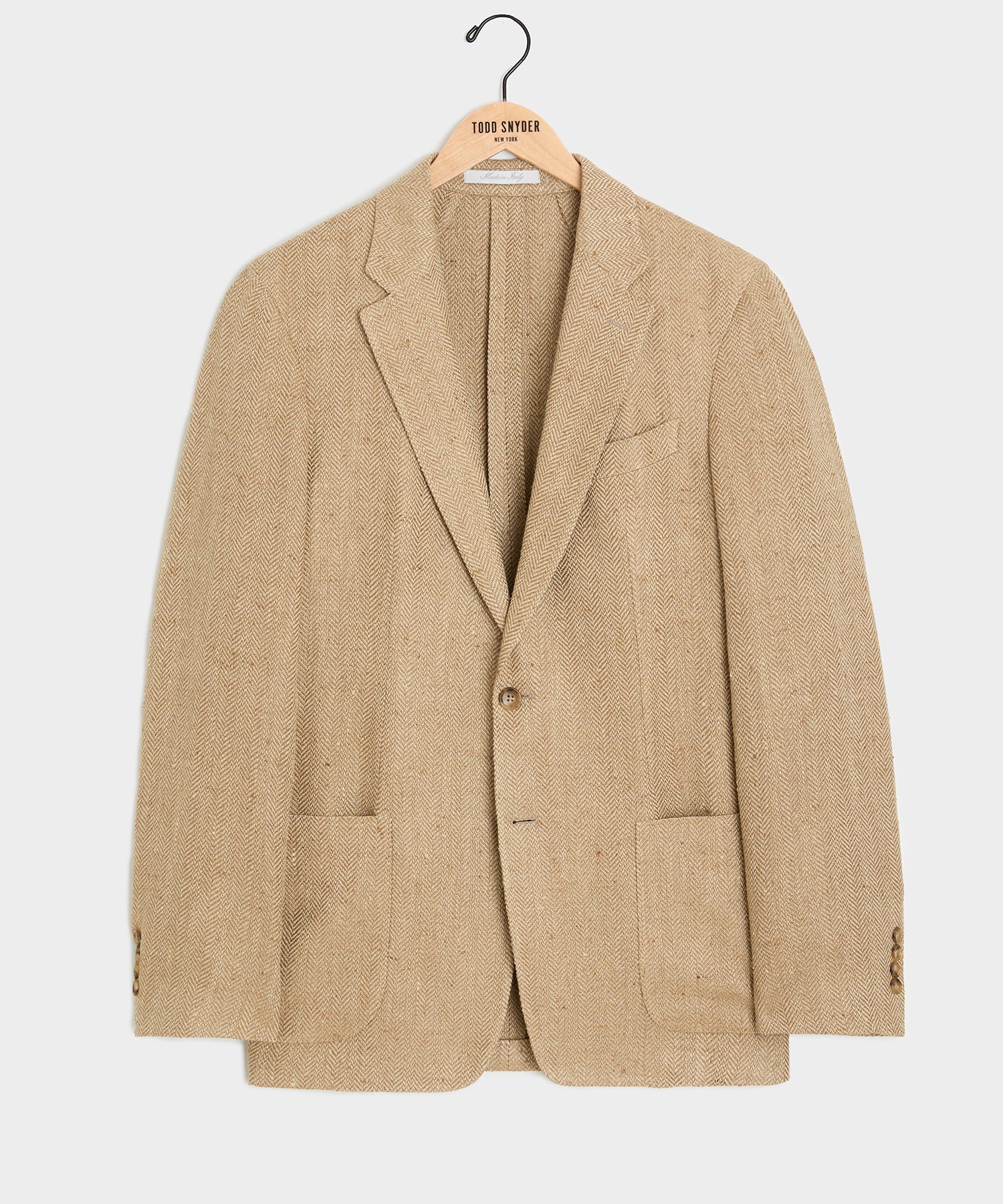 TODD SNYDER Italian Silk Linen Herringbone Sport Coat