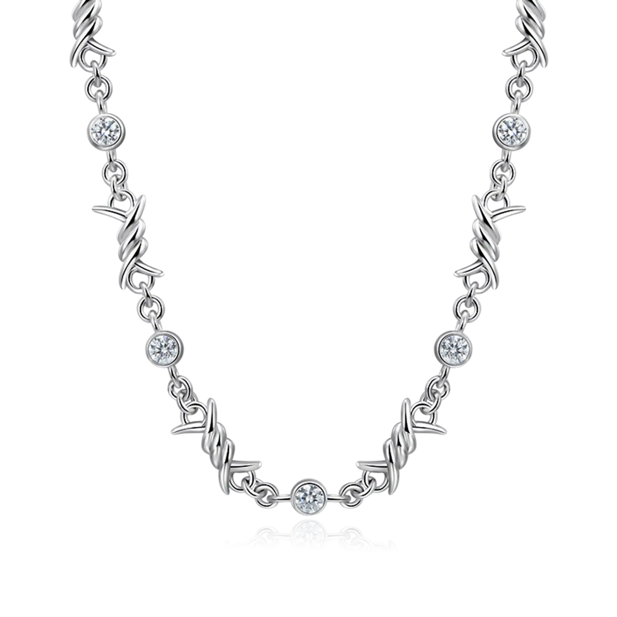 APORRO Moissanite Thorned Brilliance Chain & Wallet Chain