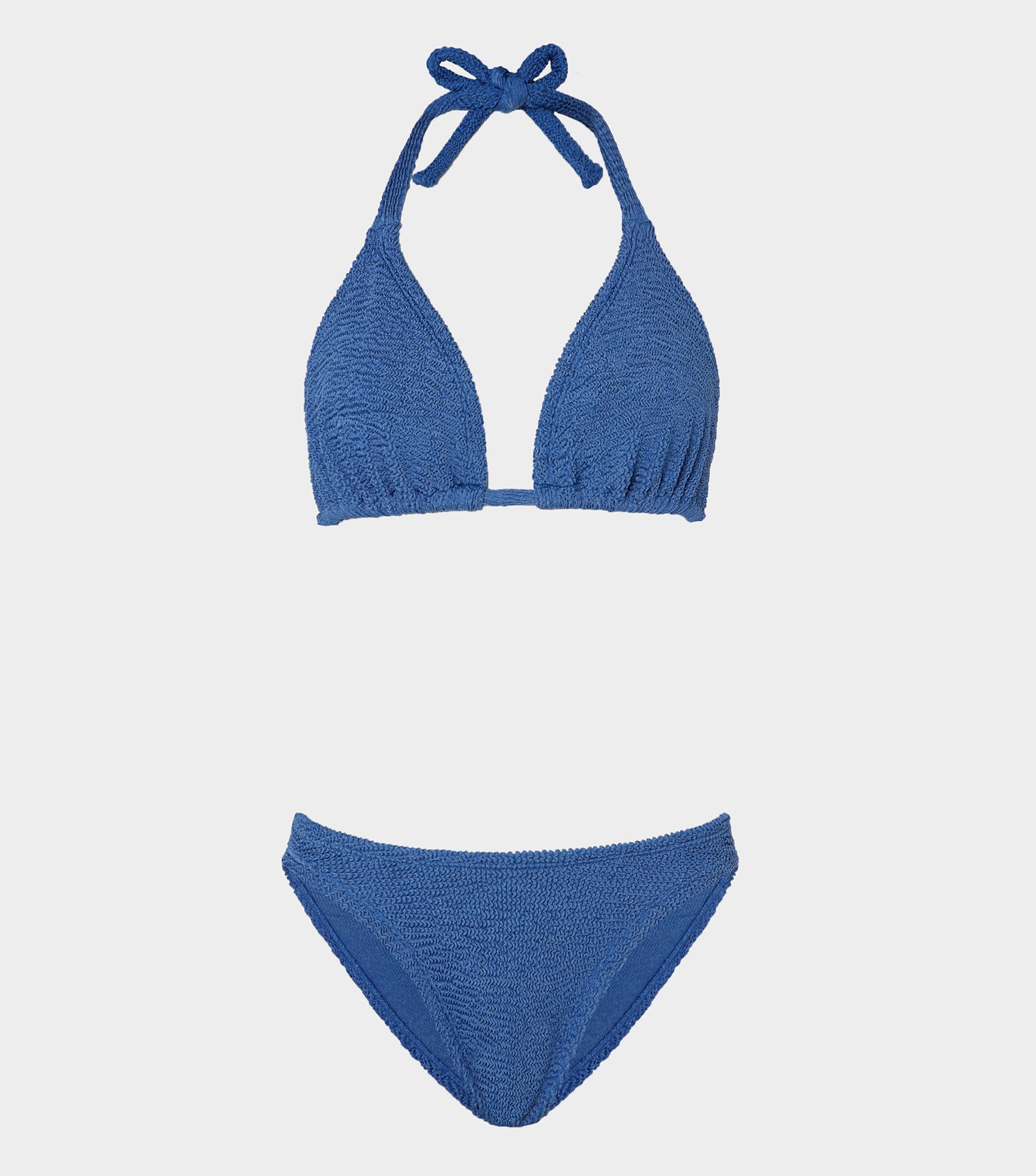 HUNZA G Coverage Tammy Bikini   Metallic Denim