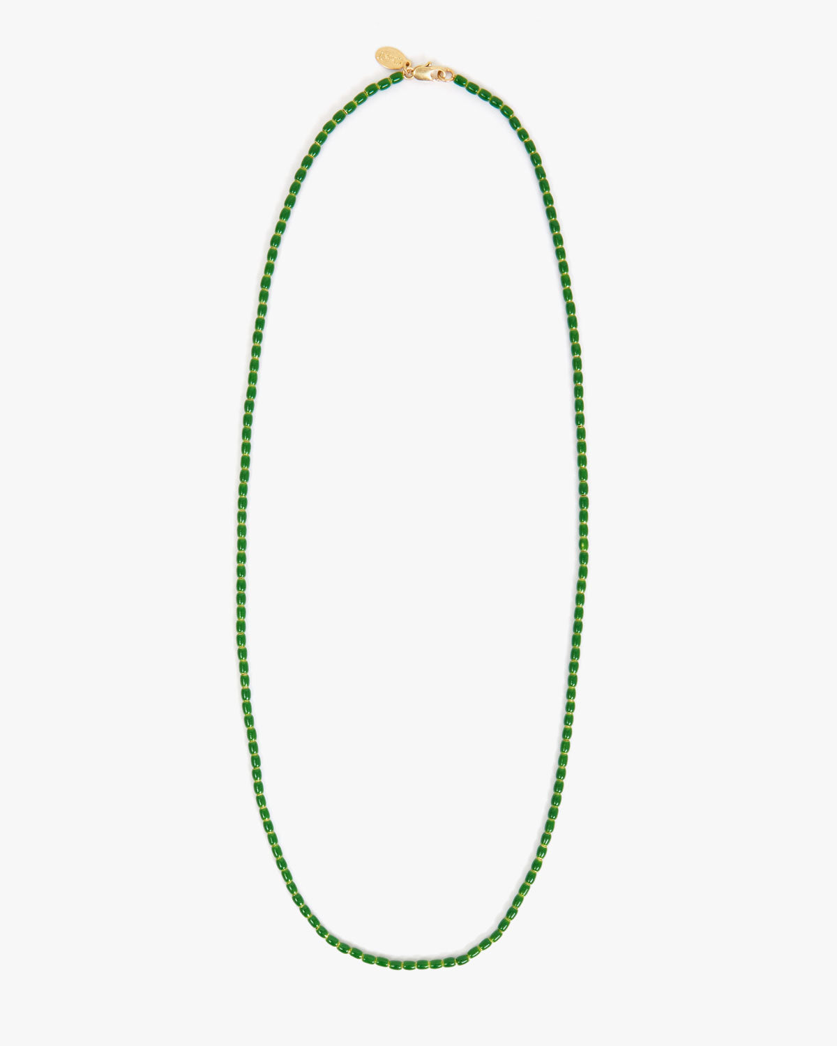 CLARE V. Enamel Barrel Chain Necklace