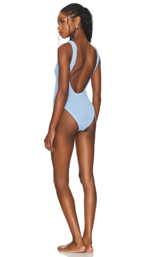 Hunza G Square Neck One Piece in Baby Blue