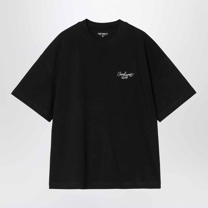 Carhartt WIP S S Signature Script T Shirt Black