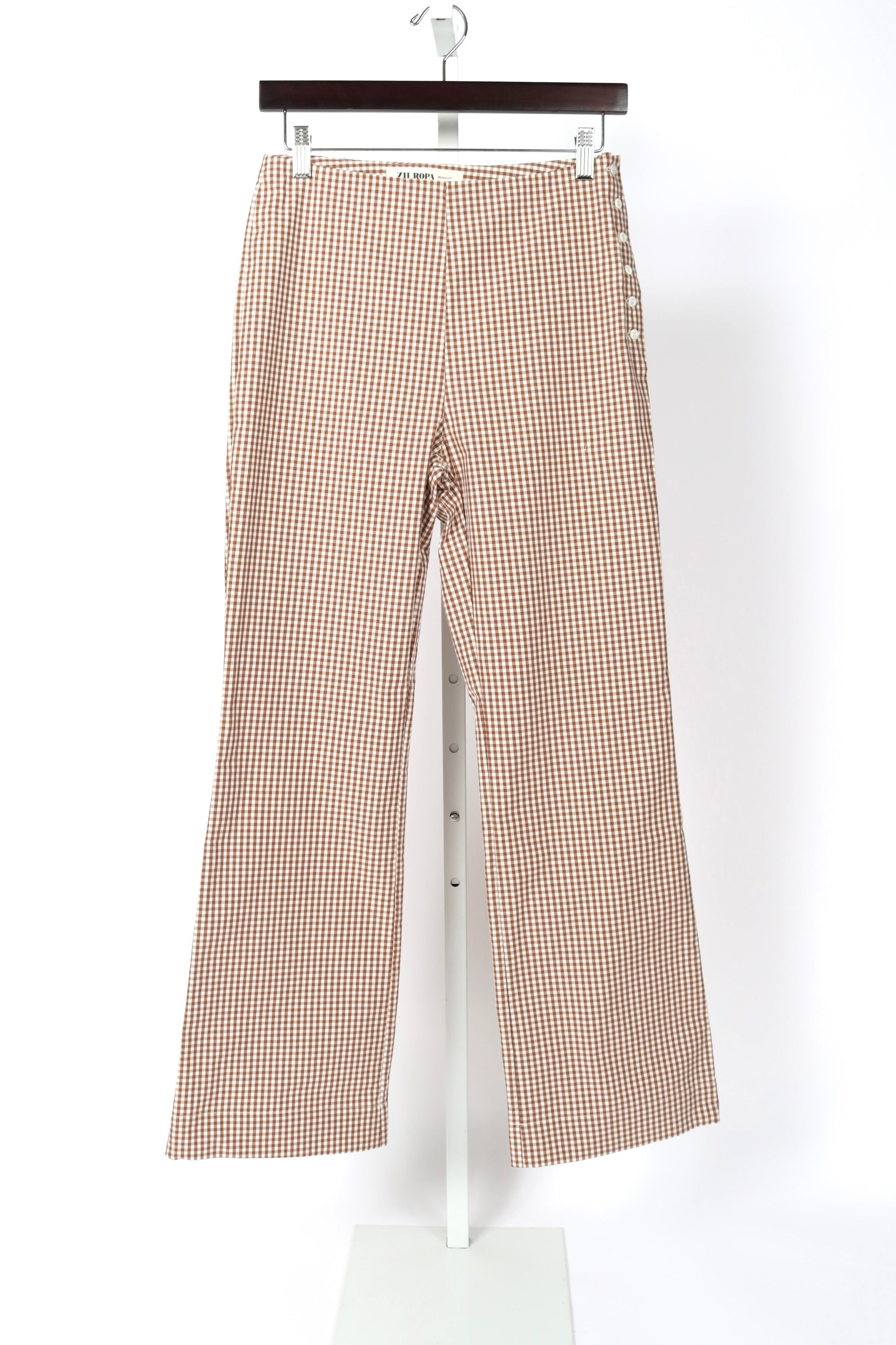 ZII ROPA Mari Pant   Brown Gingham