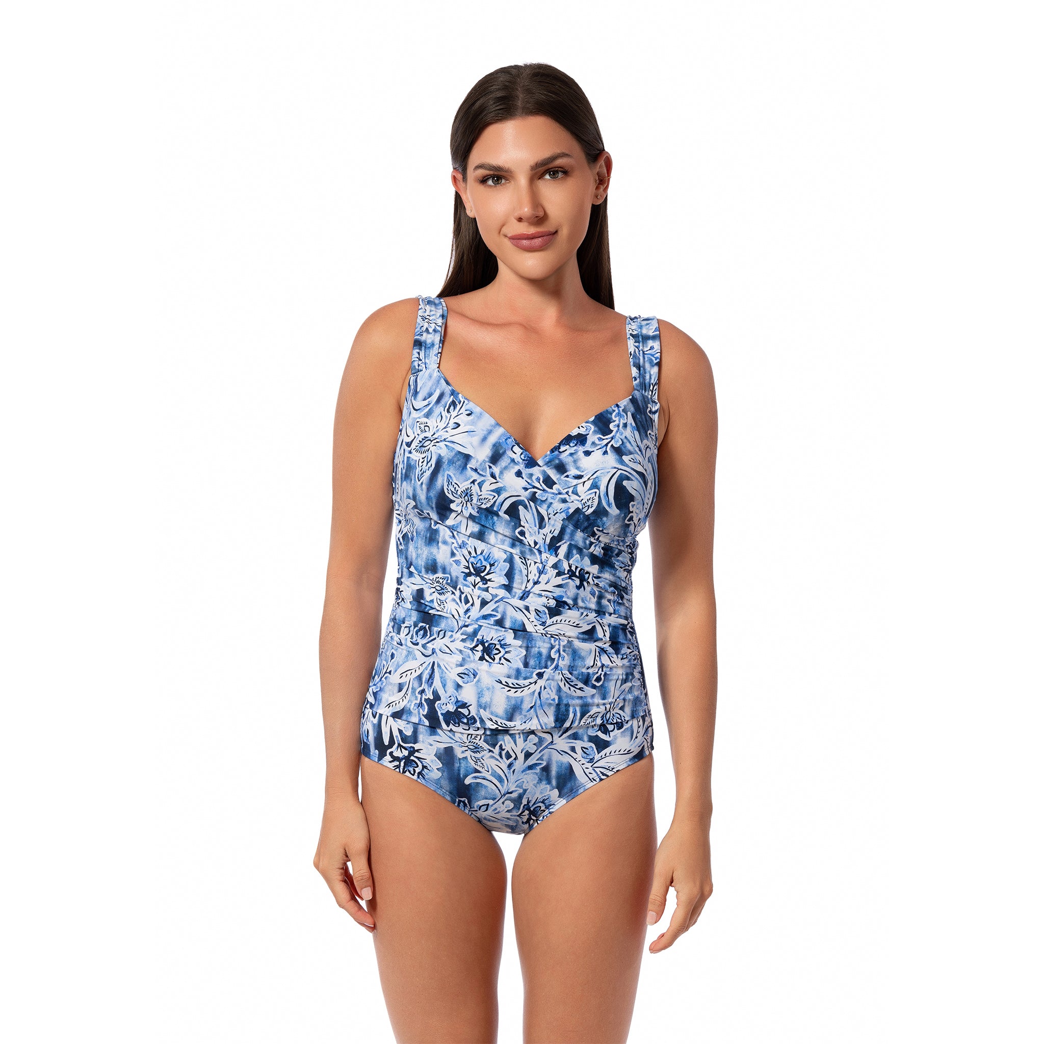 JANTZEN OCEAN MOSAIC SURPLICE MIO ONE PIECE