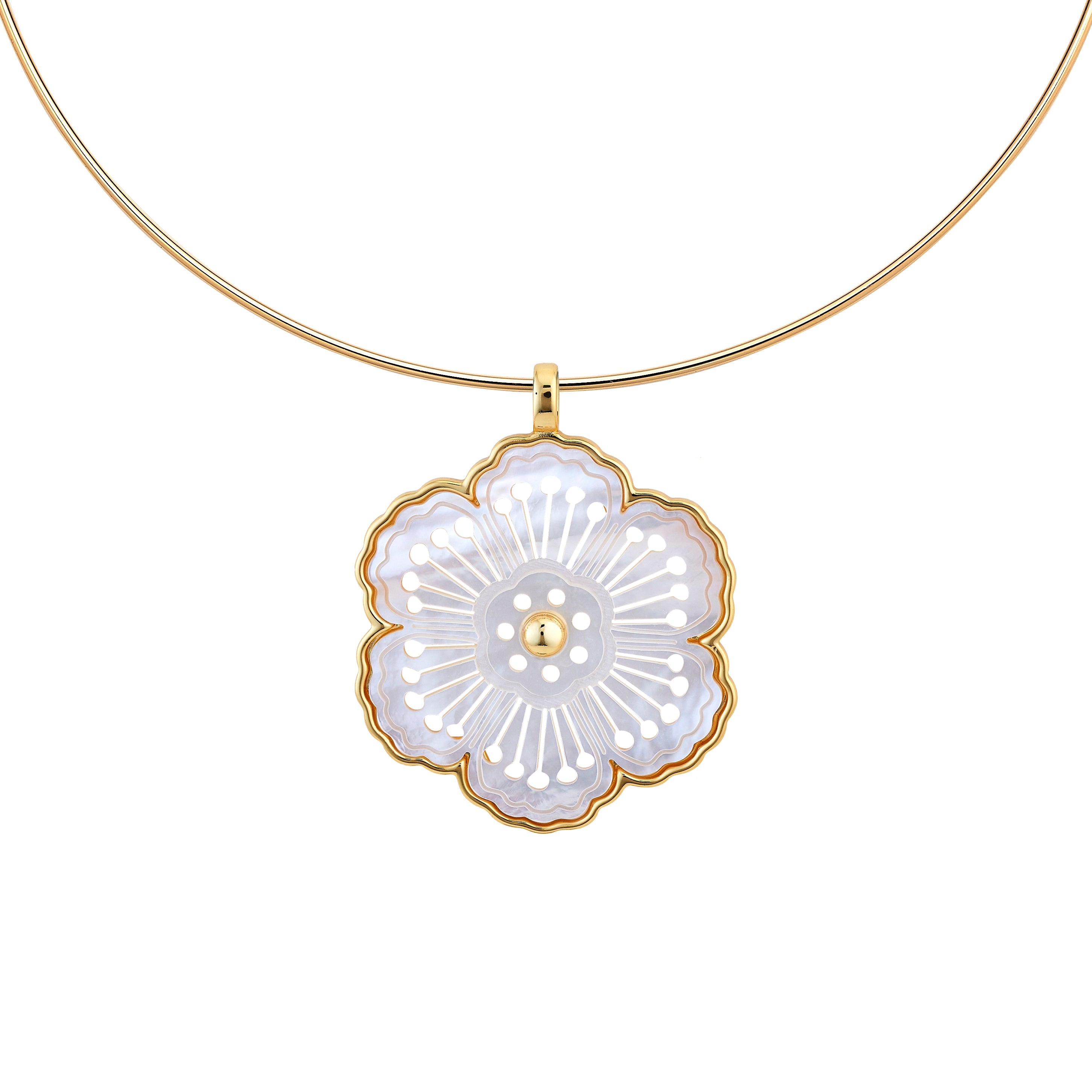 ASHA BY ASHLEY MCCORMICK Marguerite Pendant & Neck Wire