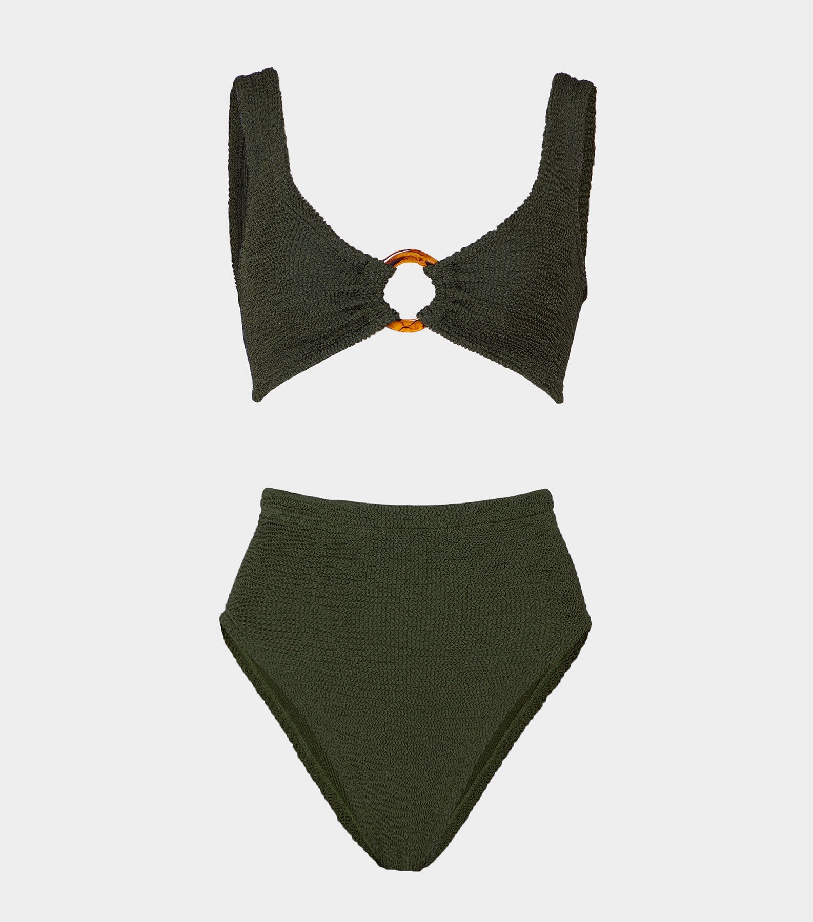 HUNZA G Nadine Bikini   Metallic Khaki