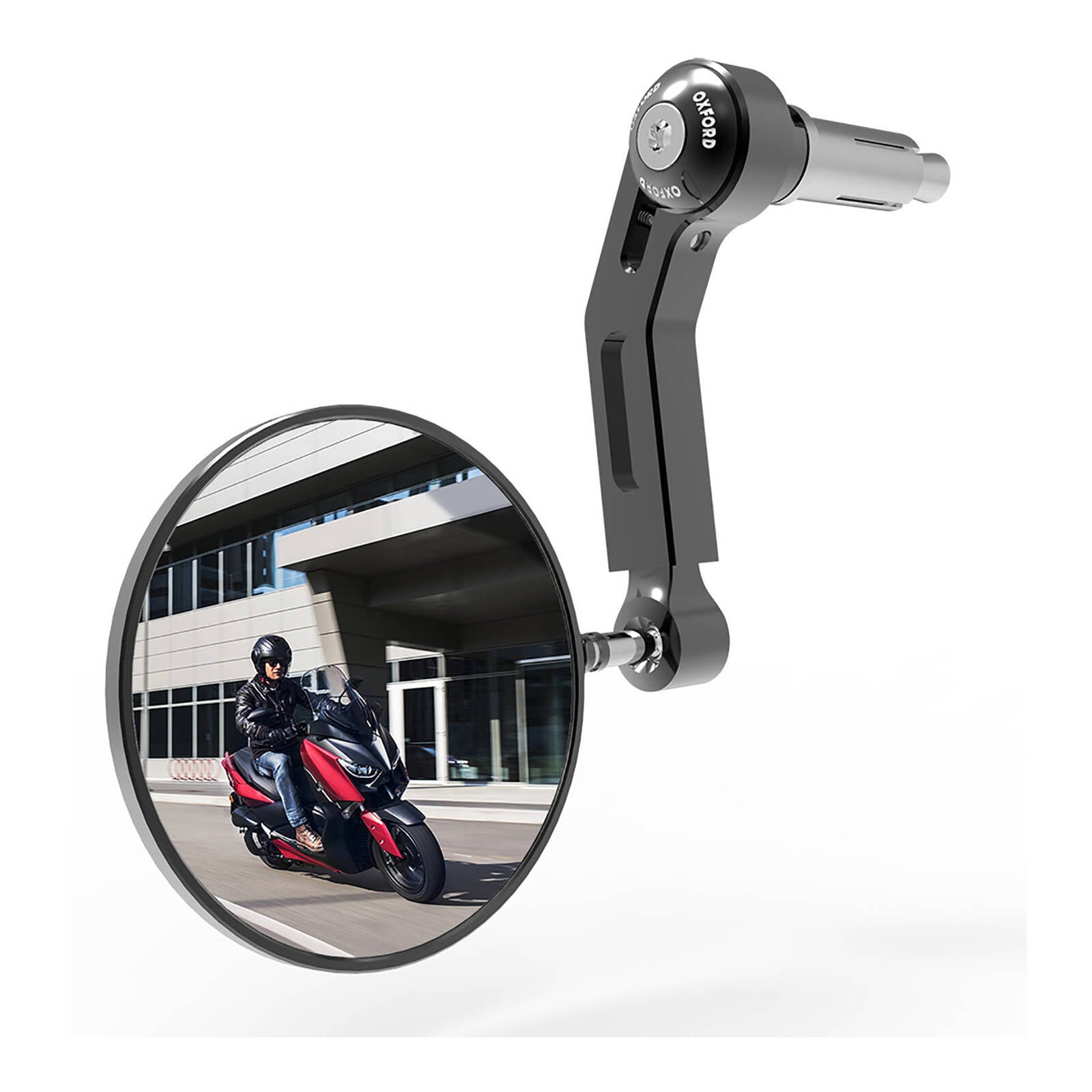 Oxford Premium Bar End Mirror Left   Black