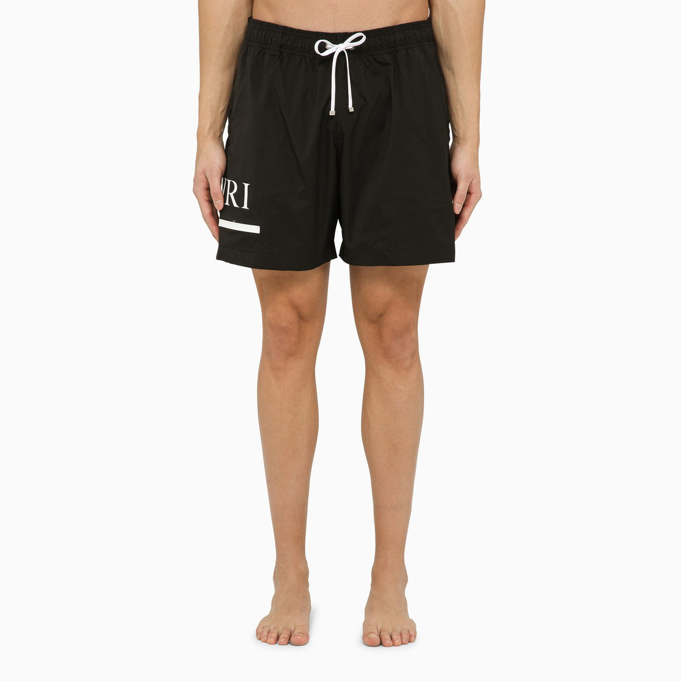 Amiri Black Swim Shorts con logotipo