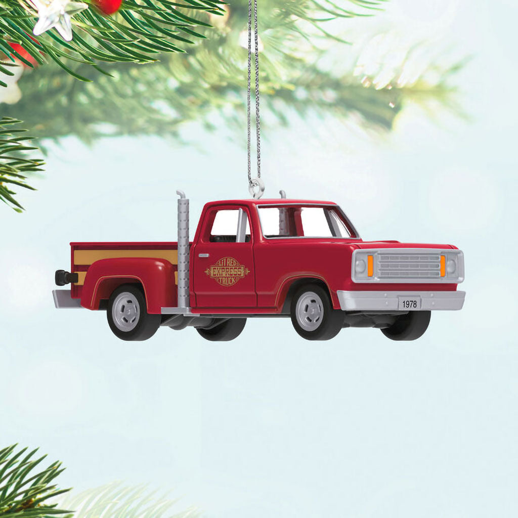 HALLMARK CARDS Hallmark : 2025 Keepsake Mini Lil' American Trucks 1978 Dodge Li'l Red Express Truck 2025 Metal Ornament  0.75" (374)