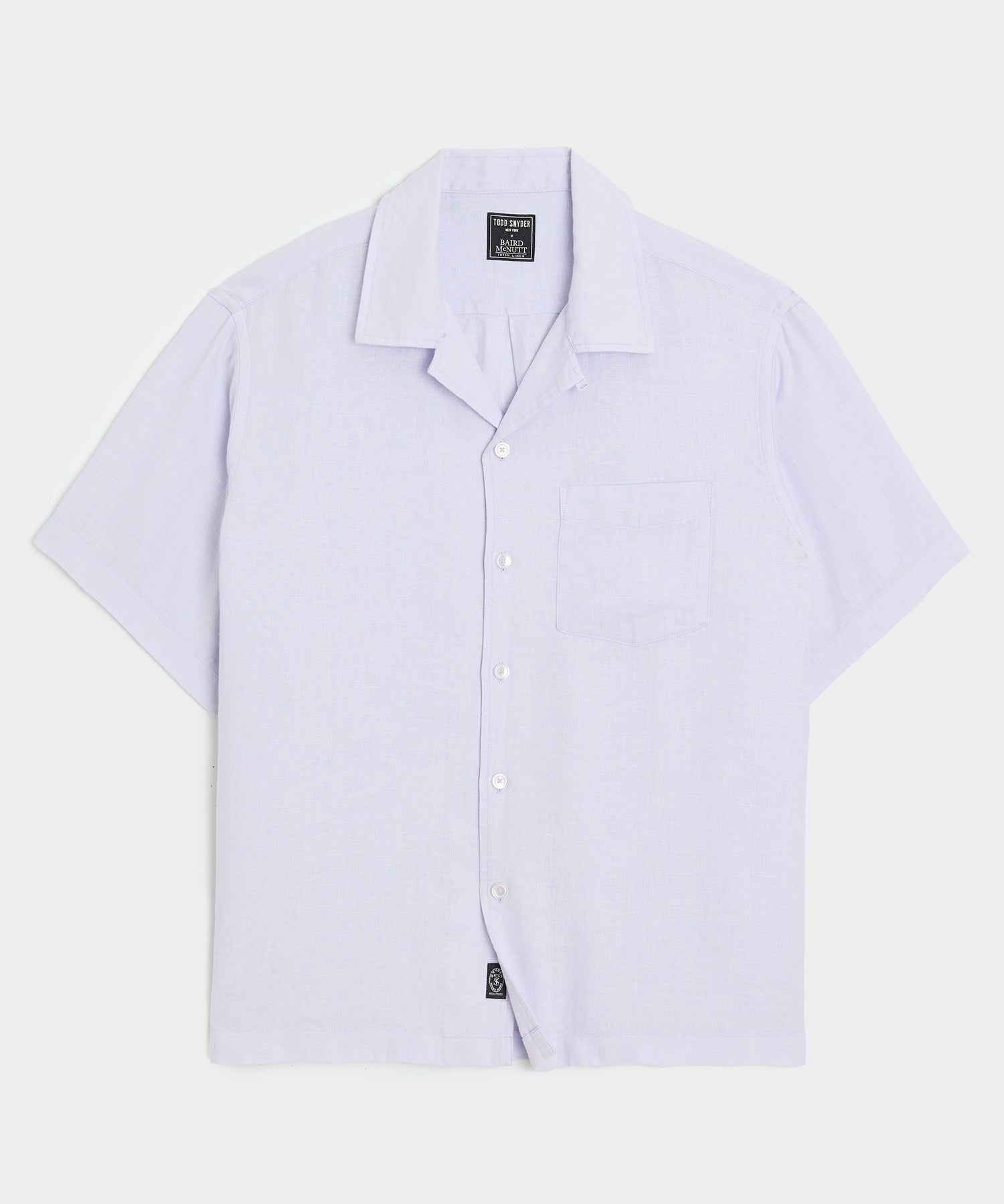 TODD SNYDER Cropped Sea Soft Irish Linen Camp Collar Shirt