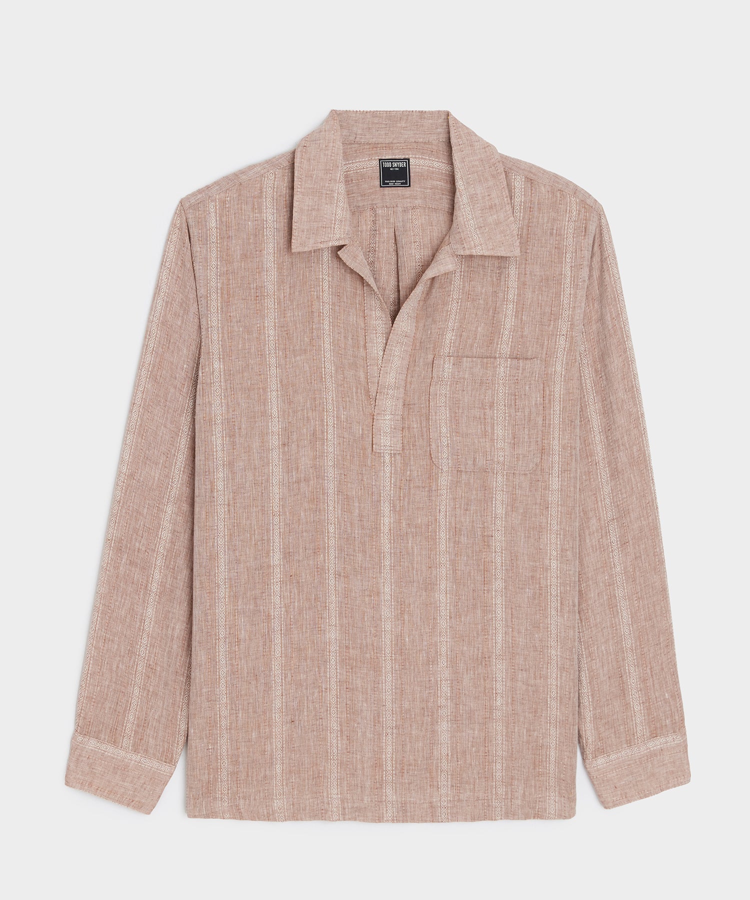 TODD SNYDER Relaxed Linen Popover Shirt