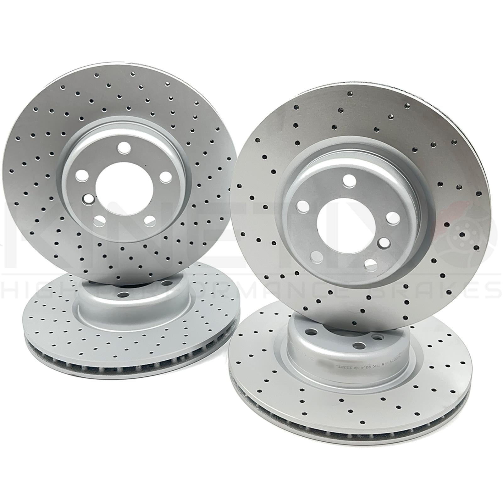 KINETIX FOR BMW 420d 430d 435d M SPORT DRILLED FRONT REAR BRAKE DISCS 340mm 345mm F/R