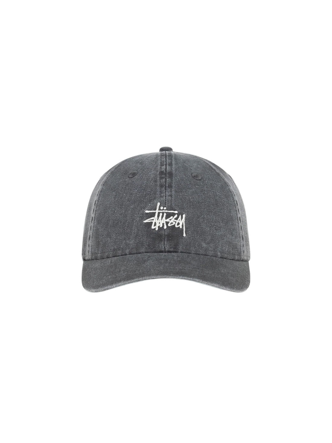 Stussy Basic Washed Low Pro Cap   Charcoal