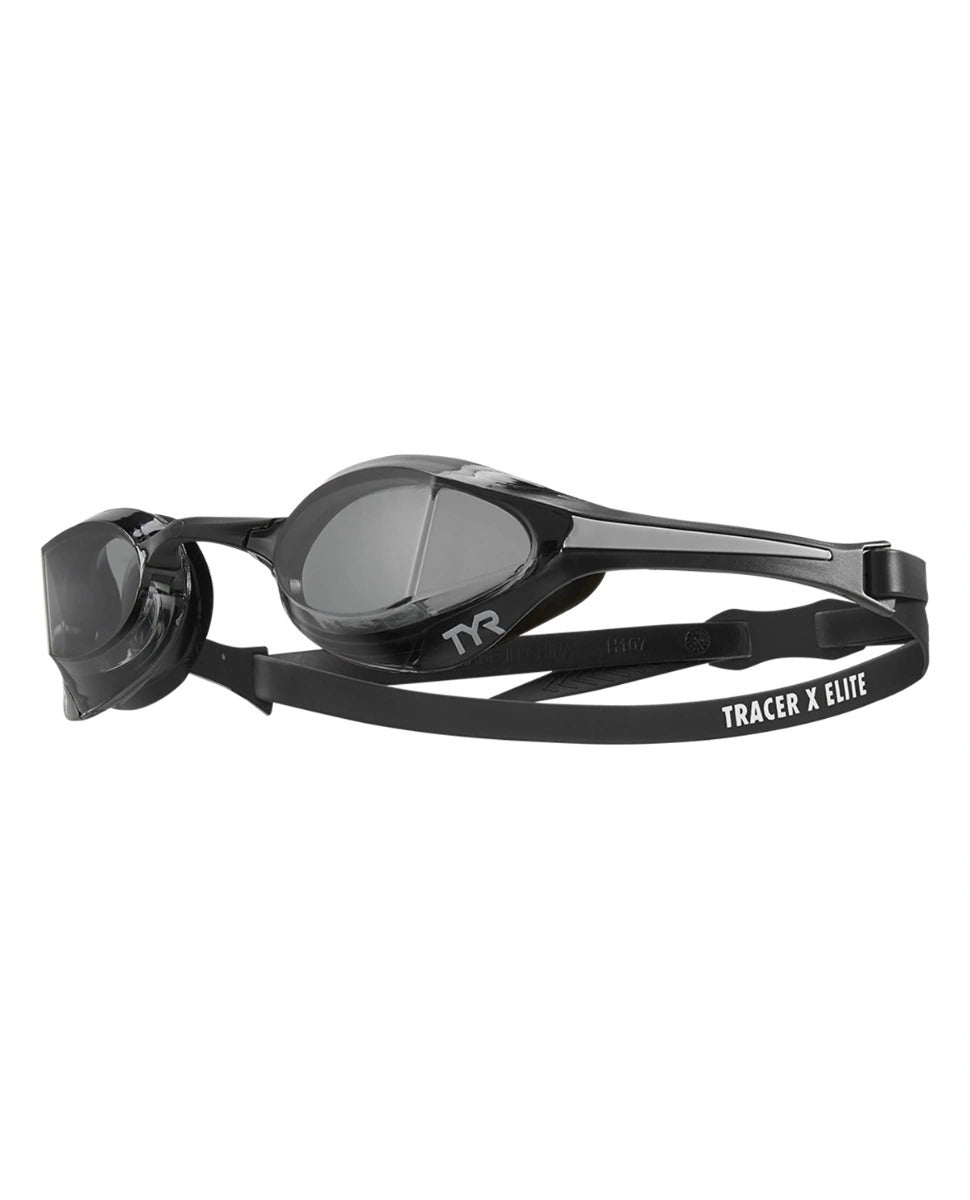 TYR MADE IN USA TYR Tracer X Elite Racing Goggles   Smoke Black Grey