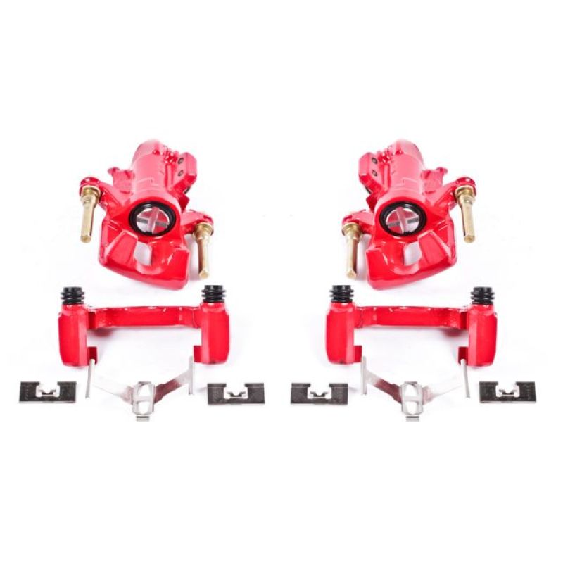 POWERSTOP Power Stop 94 01 Acura Integra Rear Red Calipers w/Brackets   Pair