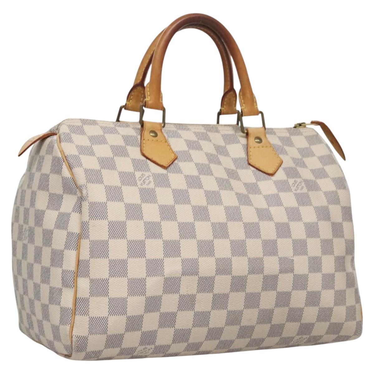 LOUIS VUITTON Damier Azur Speedy 30 Hand Bag N41533 LV Auth BA159