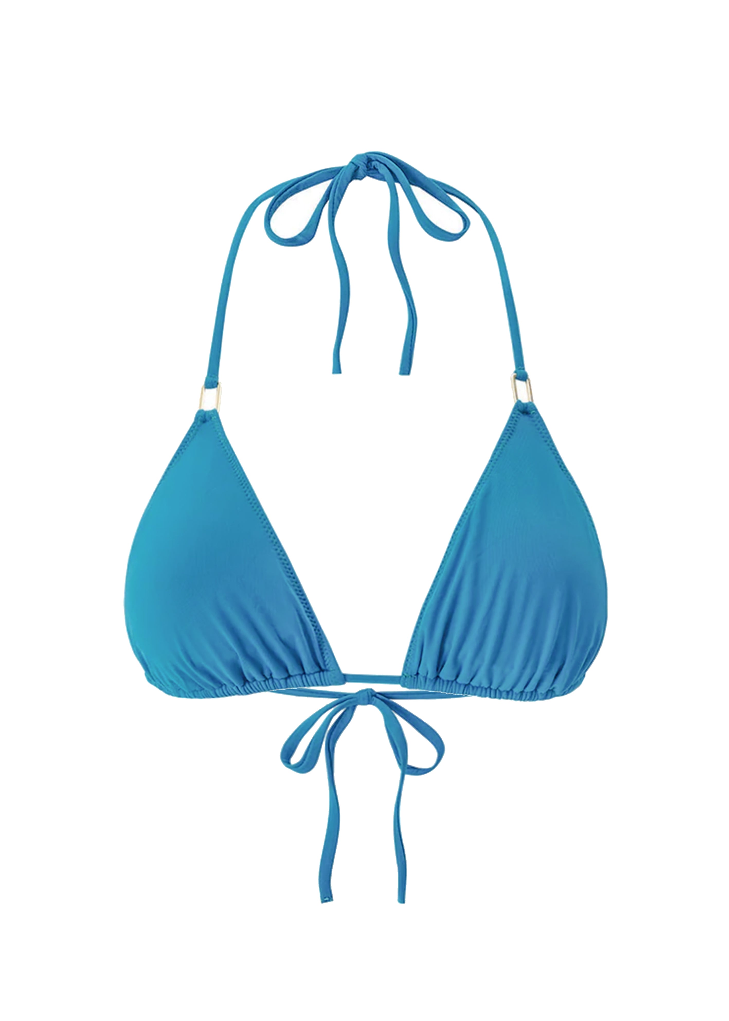 MELISSA ODABASH Cancun Triangle Bikini Top Teal