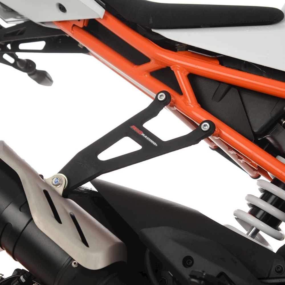 R&G Racing Black Exhaust Hanger For 2022 2023 KTM 390 RC